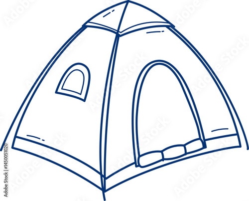 Vector of a Beautiful camp Tent. 