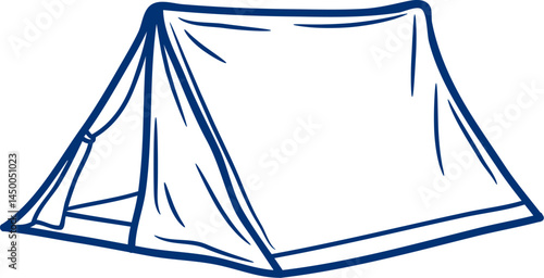 Line art vector of a Tent icon
