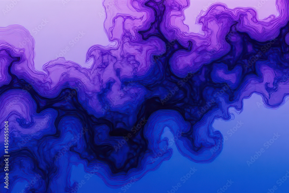 Mesmerizing Ink in Water: Violet & Deep Sky Blue Dance in Dreamlike Photography Mesmerizing Ink in Water: Violet & Deep Sky Blue Dance in Dreamlike Photography