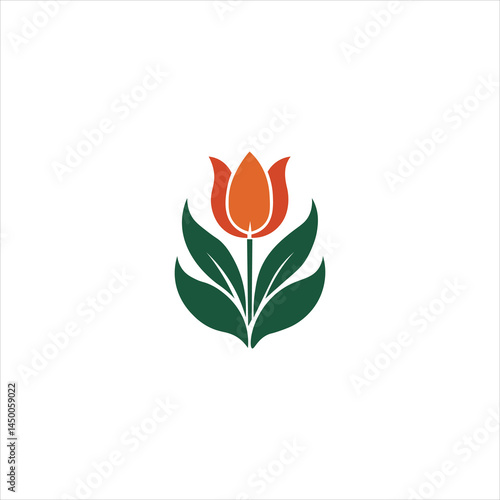 Creative flower  tulip logo design Free Vector