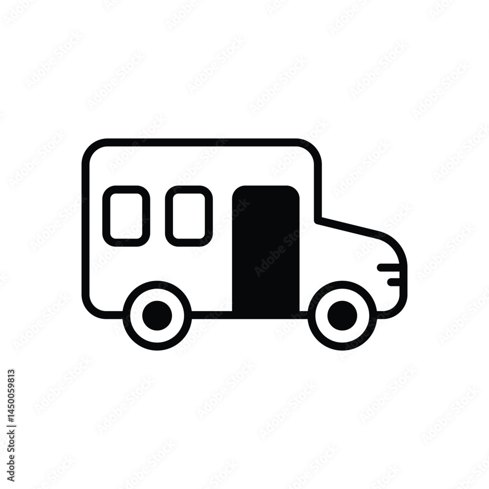 Scool Bus icon vector stock illustration Scool Bus icon vector stock illustration