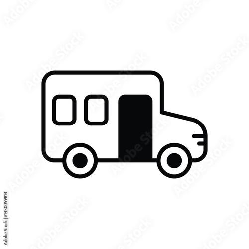 Scool Bus icon vector stock illustration