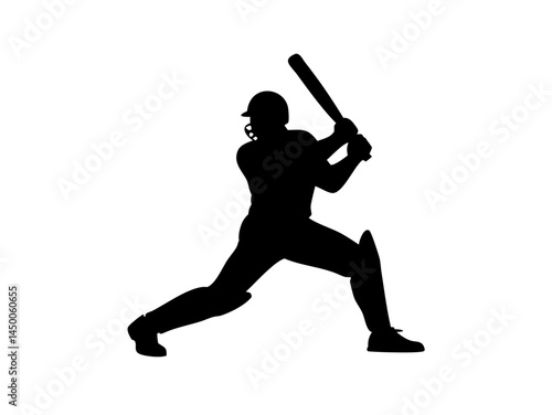 Cricket Batsman Silhouette