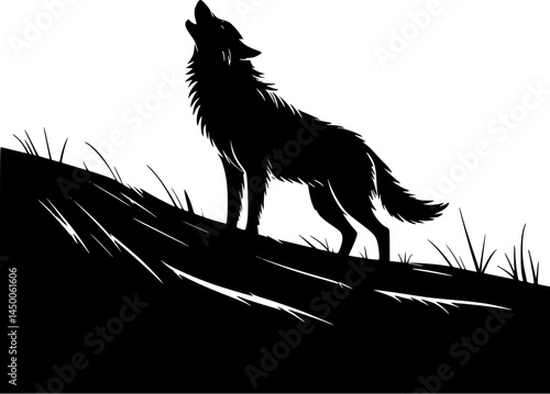 wolf silhouette vector