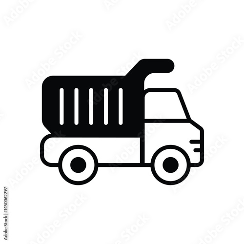 Dump Truck icon vector stock illustration