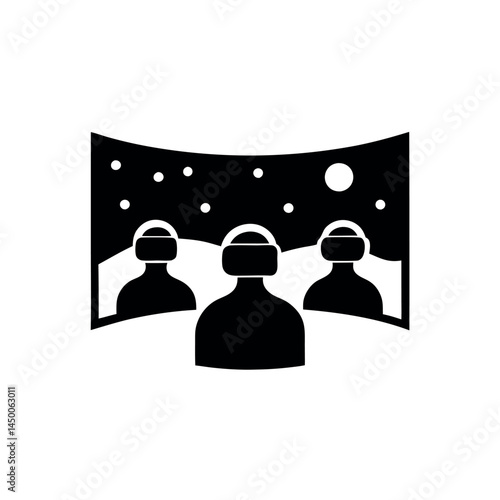 Virtual support group discussion with VR headsets, individuals meeting in a virtual space for emotional support and interaction