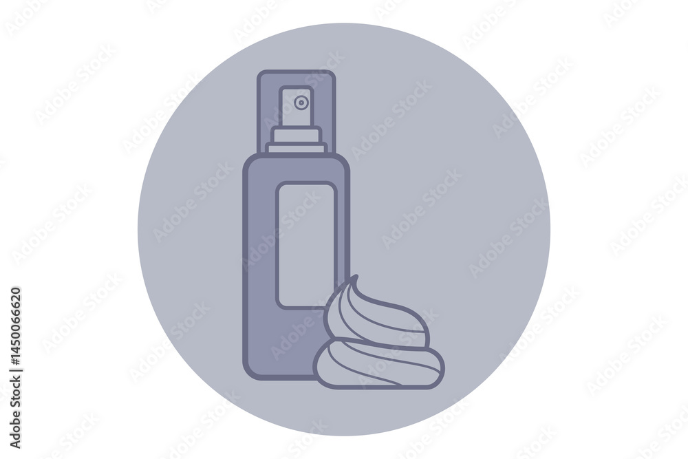 Beauty line icon with spray bottle and cream. Perfect for branding purposes Beauty line icon with spray bottle and cream. Perfect for branding purposes