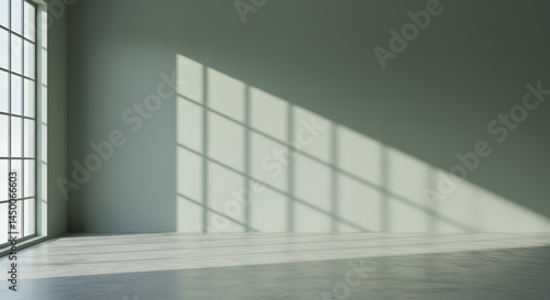 Sunlight Streaming Through Window Illuminating Empty Interior Space