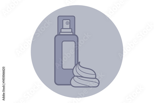 Beauty line icon with spray bottle and cream. Perfect for branding purposes