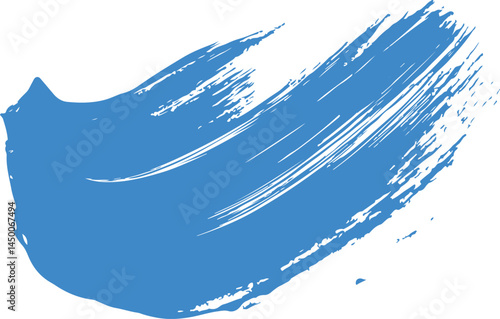 Bold cobalt blue paintbrush stroke, ideal for backgrounds.