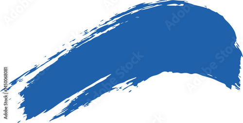 Bold cobalt blue paintbrush stroke, ideal for backgrounds.