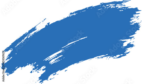 Bold cobalt blue paintbrush stroke, ideal for backgrounds.