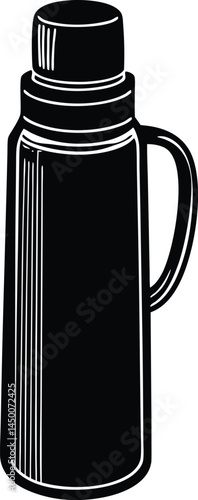 thermos bottle on white background  