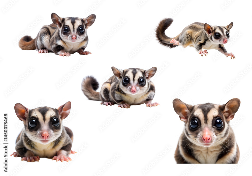 Obraz premium Sugar Glider Isolated on Transparent Background, PNG file