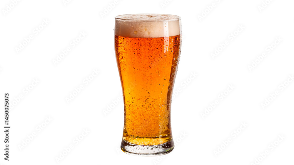 Φωτογραφία refreshment minimalistic glass of beer  isolated on transparent background