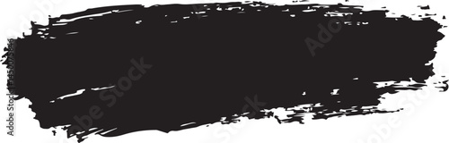 A bold, textured black paint stroke, perfect for showcasing the intensity of a color or for use in graphic design, branding, or artistic projects.