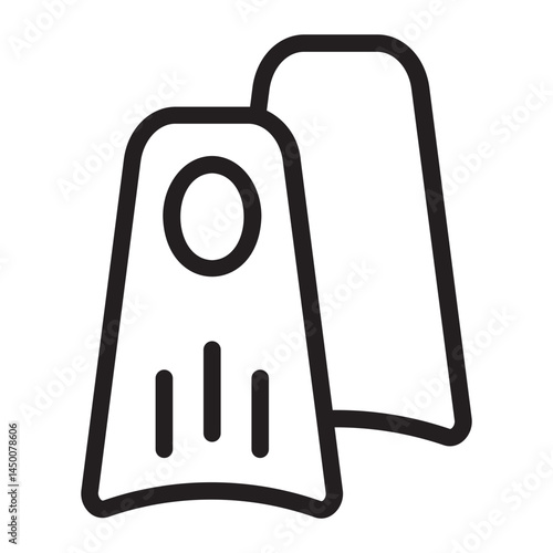 flippers line icon