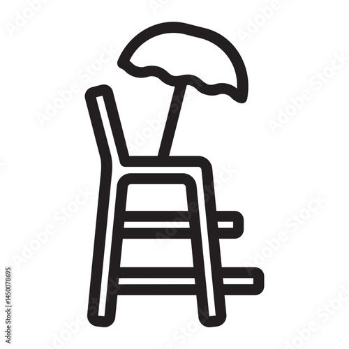 Lifeguard  line icon
