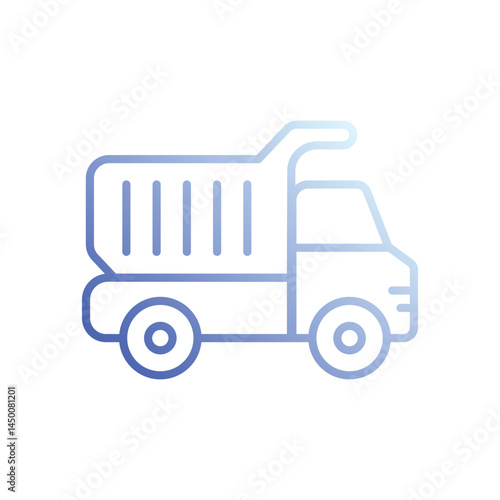 Dump Truck icon vector stock illustration