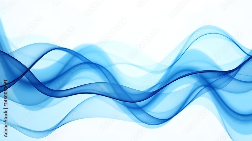 Flowing blue waves creating a serene and calming abstract background. Flowing blue waves creating a serene and calming abstract background.