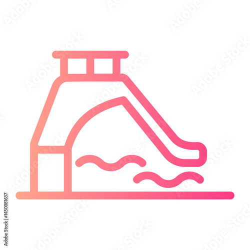 water slide gradient icon