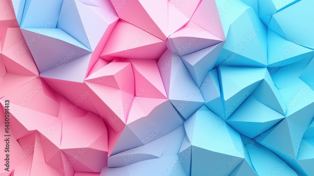 Elegant Realistic 3D Paper Folded Background in Pink and Blue Shades Elegant Realistic 3D Paper Folded Background in Pink and Blue Shades