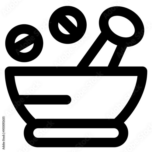 vector illustration of a pestle