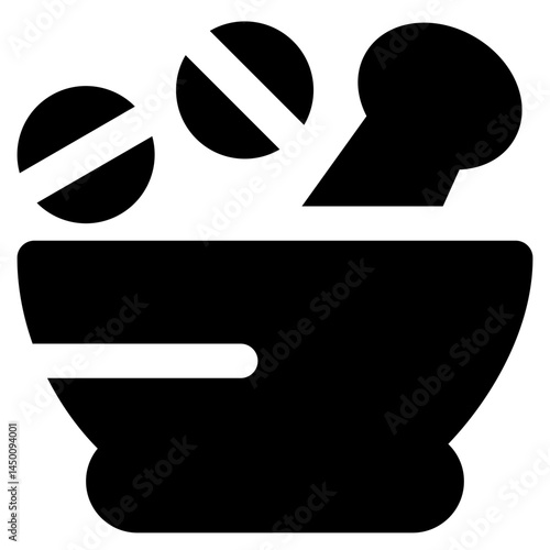 vector illustration of a pestle