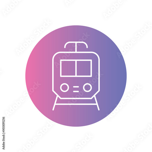 Tram Icon vector stock illustration