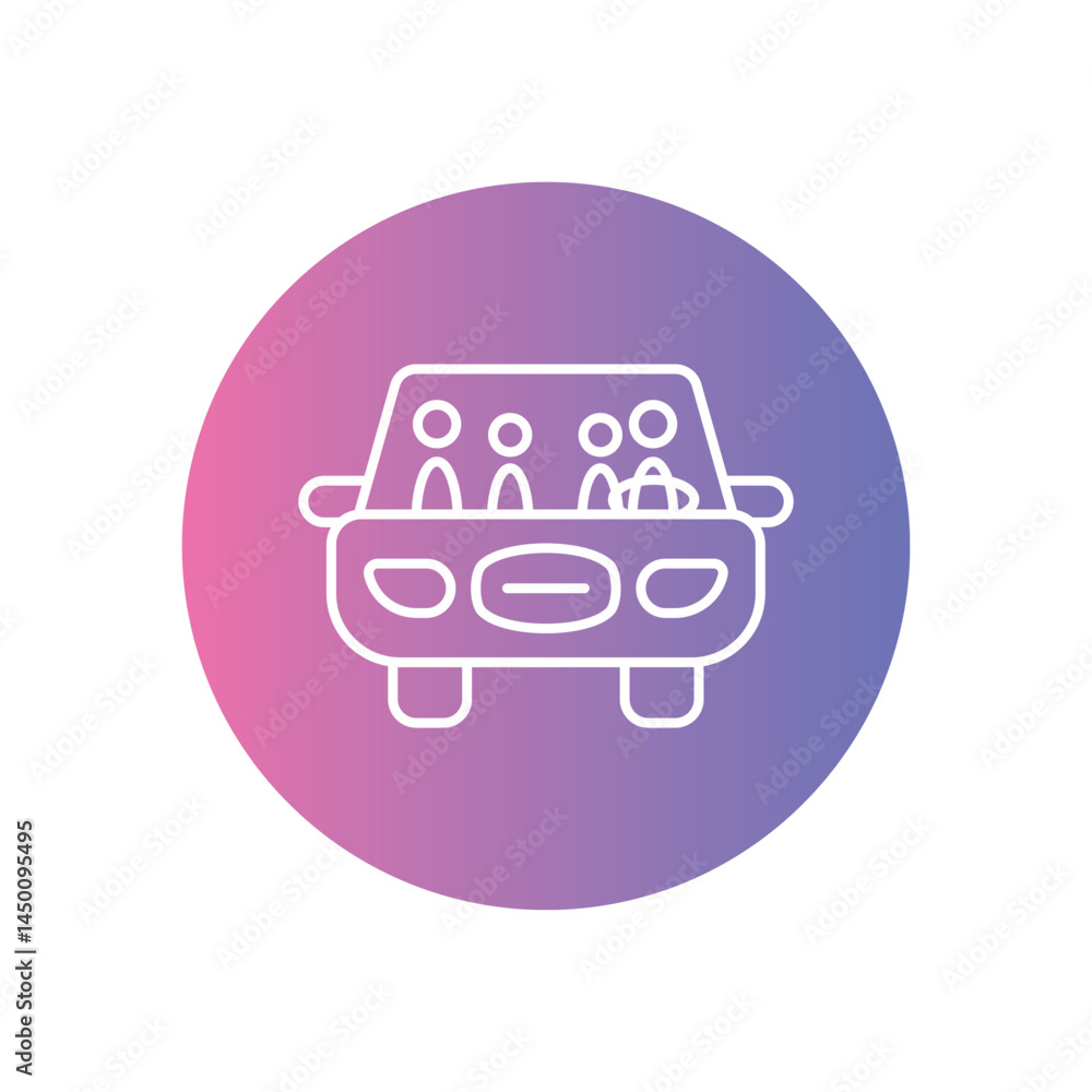 Carpooling Icon vector stock illustration Carpooling Icon vector stock illustration
