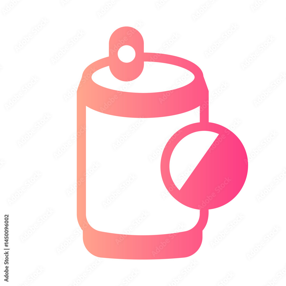 Obraz premium Forbidden gradient icon
