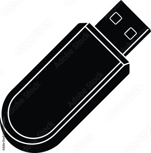 usb flash drive on white background 