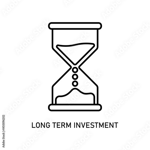 Icon a long term investment, isolated against a clean background.