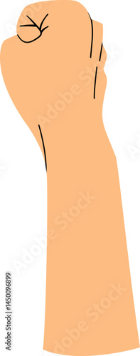 Clenched Hands Illustration 