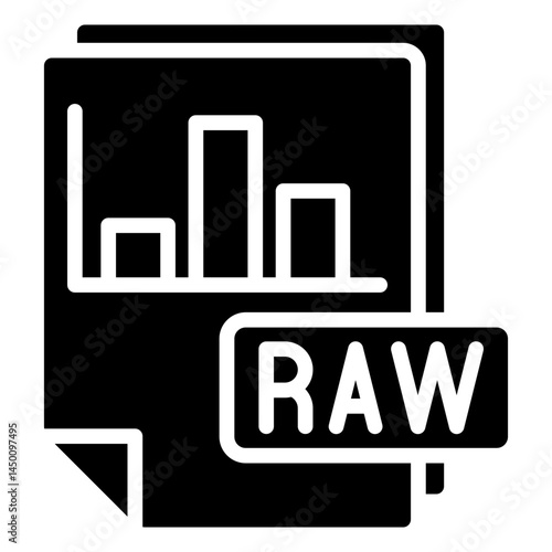 Raw Data Glyph Black Fill - Raw Data Analysis Chart