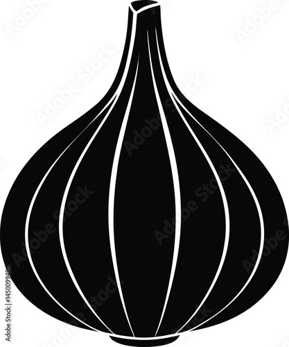 whole garlic bulb on white background 
