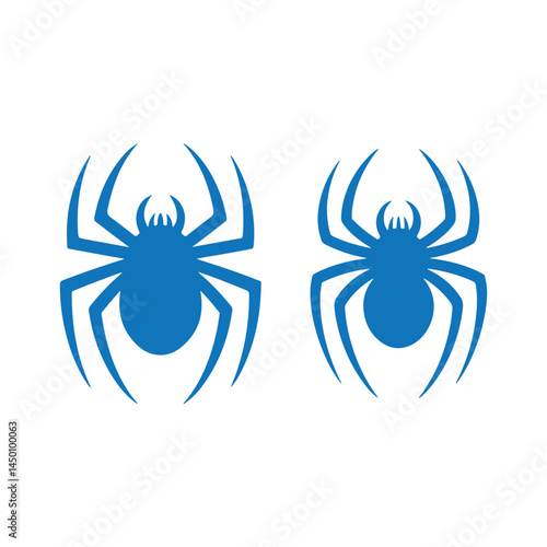 black spider icon on white background