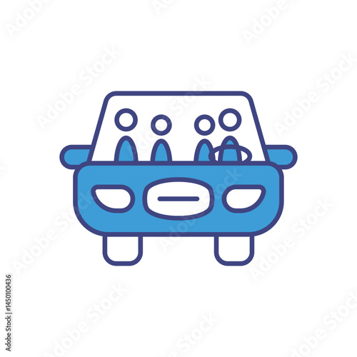 Carpooling Icon vector stock illustration