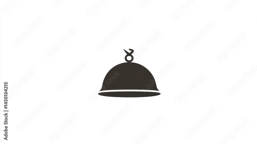Obraz premium Restaurant cloche, food service, empty cover