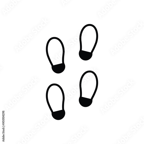 Walking Shoes (footprints) Icon vector stock illustration