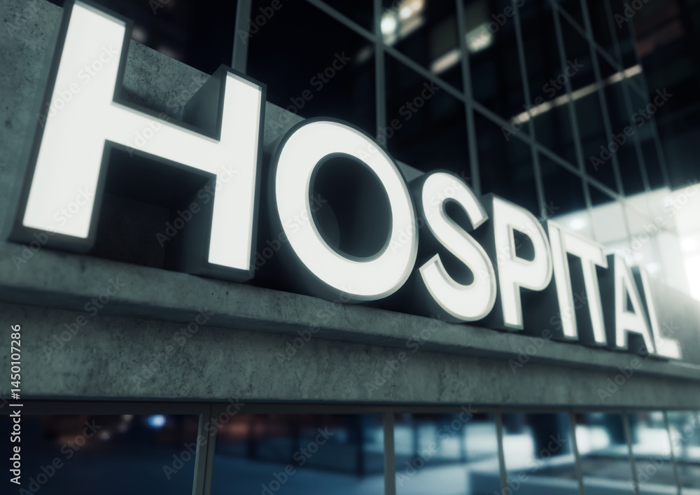 Generic Hospital Building SIgn Generic Hospital Building SIgn