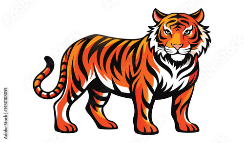 tiger on white background
