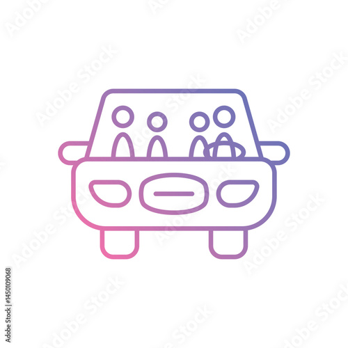 Carpooling Icon vector stock illustration