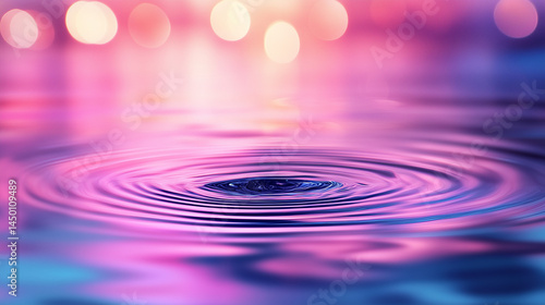 Wallpaper Mural Clear water swirl ripple surface on twilight pastel gradiant color background. Torontodigital.ca