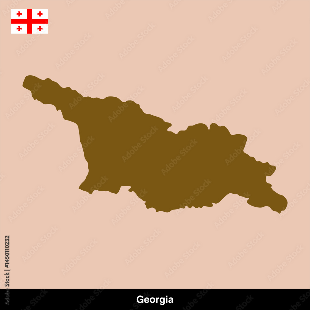 Obraz premium georgia country map vector