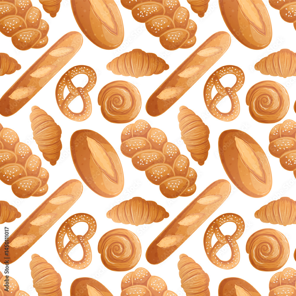 A set of various pastries on a white background. View from above. The concept of confectionery, baking, cooking. Isolated vector illustrations for menu design, posters, banners, covers A set of various pastries on a white background. View from above. The concept of confectionery, baking, cooking. Isolated vector illustrations for menu design, posters, banners, covers