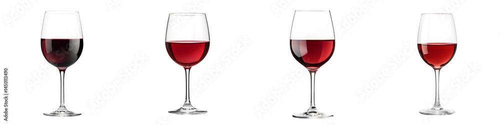 Glasses of red wine on a white background Glasses of red wine on a white background