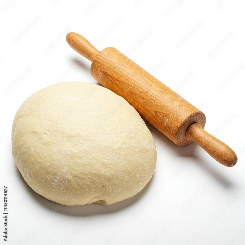 rolling pin and dough rolling pin and dough