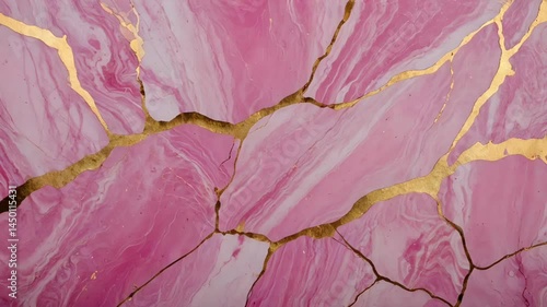 Wallpaper Mural A stunning abstraction with a blend of soft pink and metallic gold.  Torontodigital.ca