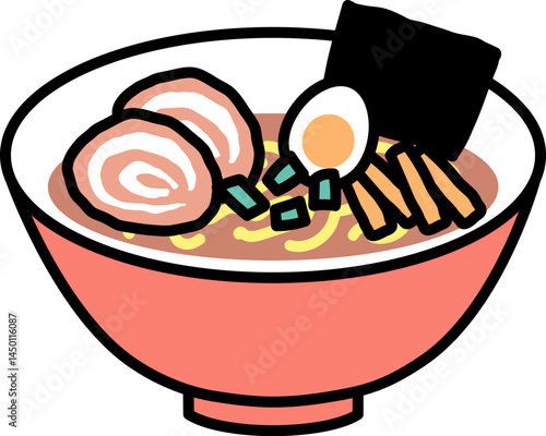 シンプルな醤油ラーメンのイラスト